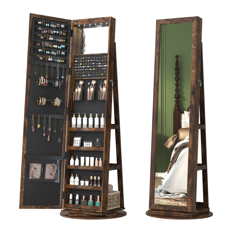 Loon Peak® Chrisney 21.6'' Wide Jewelry Armoire with Mirror & Reviews